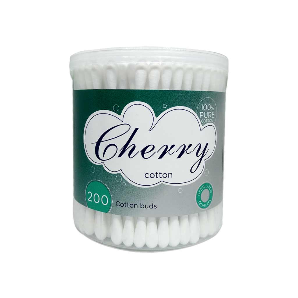 Cherry Cotton Buds, 200 Pieces