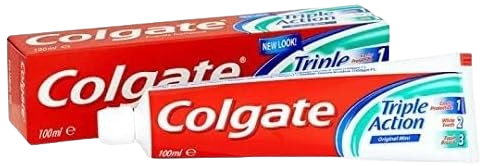 Colgate Triple Action Fluoride Toothpaste with Original Mint Flavor, 100ml