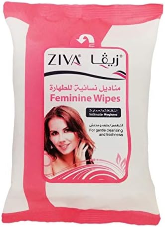 Ziva Feminine Wipes, 25 Pieces
