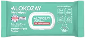 Alokozay Baby Wipes with Aloe Vera Extract, 20 Pieces