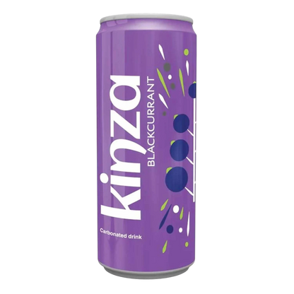 Kinza Blackcurrant Carbonated Drink Can, 250ml