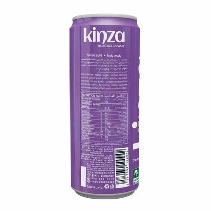 Kinza Blackcurrant Carbonated Drink Can, 250ml