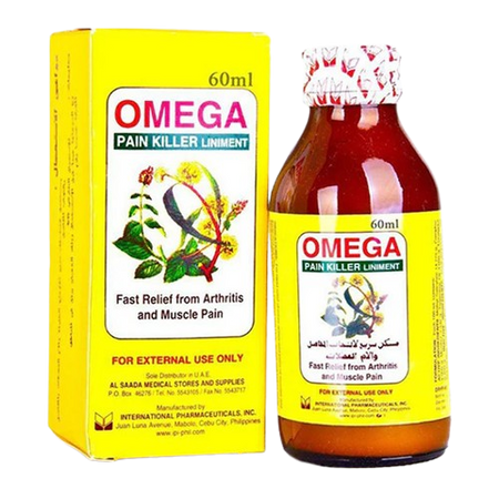 Omega Pain Killer Liniment for Arthritis & Muscle Pain, 120ml