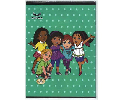 Aroma A4 Red Spiral Single Lined Notebook (100 Sheets), 1 Piece