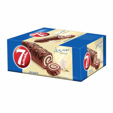 7 Days Jumbo Swiss Roll Filled with Vanilla Cream, 55g