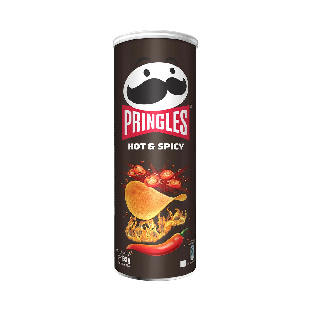 Pringles Hot & Spicy Chips Can, 165g
