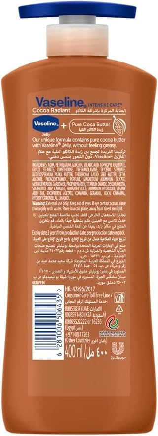 Vaseline Intensive Care Coco Radiant Body Lotion, 400ml