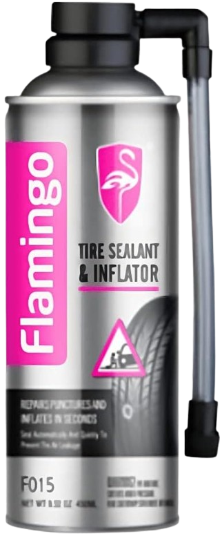 FLAMINGO TIRE SEALANT & INFLATOR, TIRE CAR, TIRE REPAIR, F015, 450ML