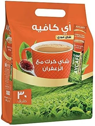Aycafe Karak Tea with Saffron, 30piecesx18g