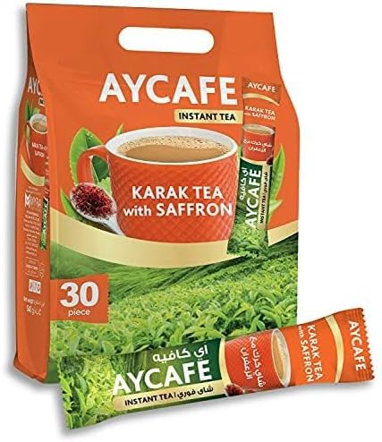 Aycafe Karak Tea with Saffron, 30piecesx18g