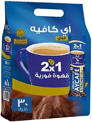 Aycafe Strong 2 in 1 Instant Coffee Sachets 30 x 18 gr