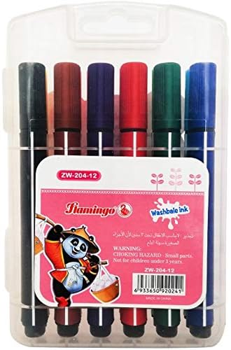 Flamingo Colour Pen, 12 Pieces