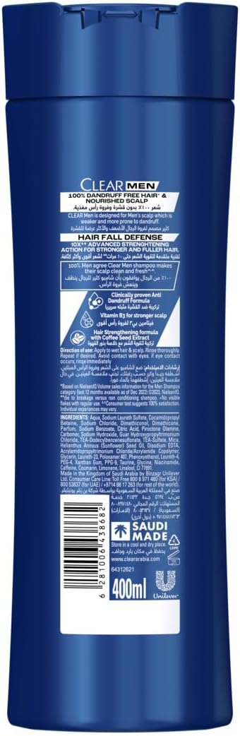 Clear Hair Fall Defence with Coffee Beans Scent Shampoo, 180ml + Closeup Ever Fresh Red Hot Flavour Toothpaste, 25ml, 1 Bundle