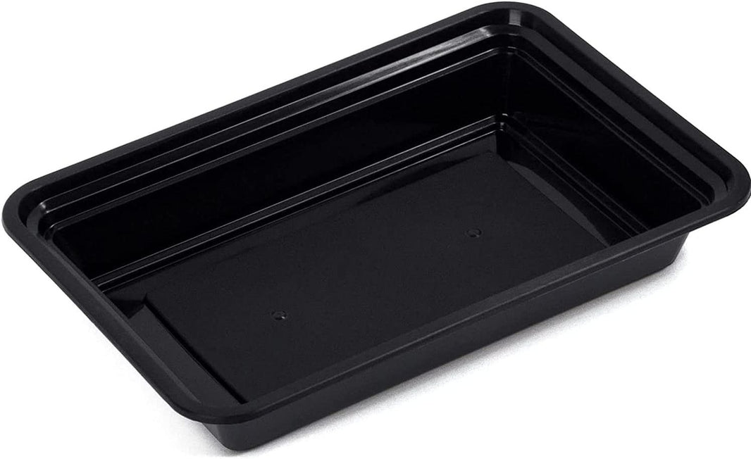 Fijipack Black RE28 Microwavable Containers with Lids, 5 Pieces