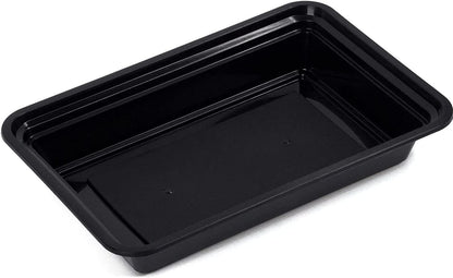 Fijipack Black RE28 Microwavable Containers with Lids, 5 Pieces