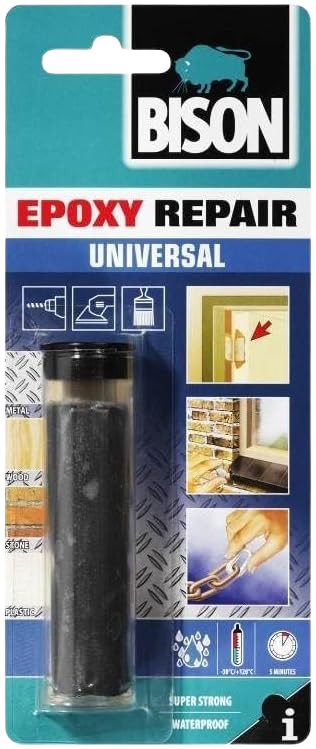 Bison Epoxy Repair Universal Putty 56 g, high strength 2 component adhesive and sealant – Sealing, Joining, Fixing and Building