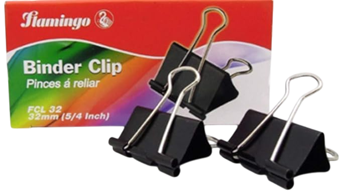 Flamingo Rose Gold Binder Clip 24P-FB41MM, 24 Pieces