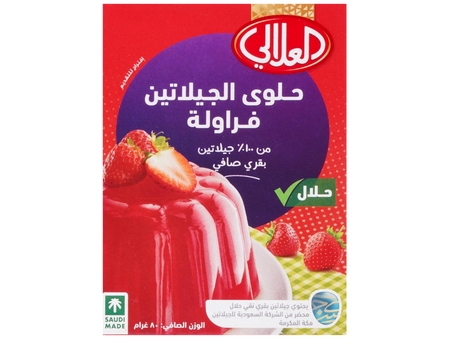 Al Alali Gelatin Dessert Strawberry Flavor, 85g