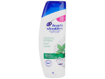 Head & Shoulders Menthol Refresh Anti-Dandruff Shampoo for Itchy Scalp, 400ml