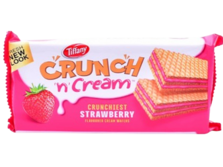 Tiffany Crunch N Cream Strawberry Cream Wafers, 65g