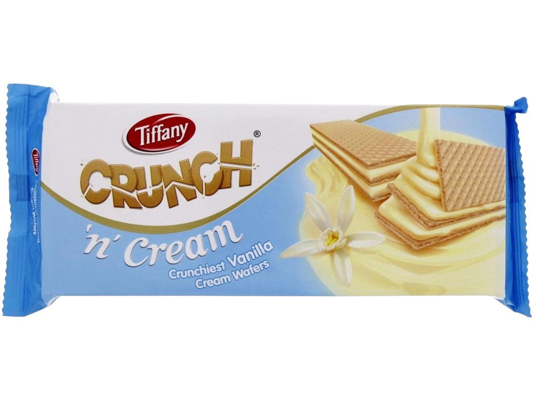 Tiffany Crunch N Cream Vanilla Cream Wafers, 135g
