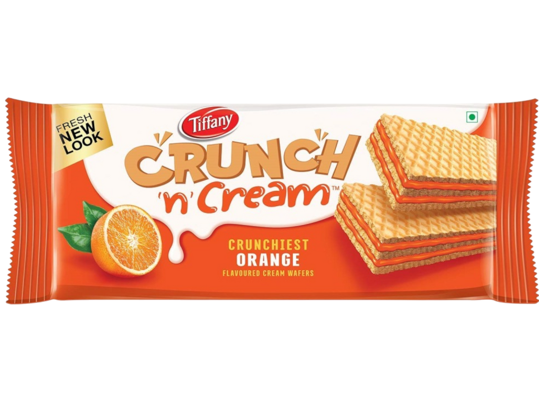 Tiffany Crunch N Cream Orange Cream Wafers, 135g