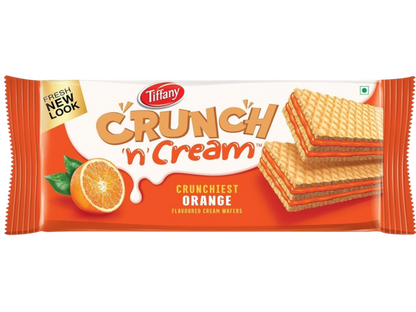 Tiffany Crunch N Cream Orange Cream Wafers, 135g