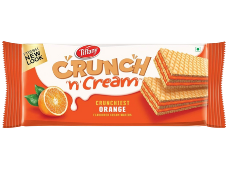 Tiffany Crunch N Cream Orange Cream Wafers, 135g