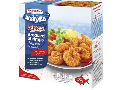 Americana Al Sayyad Zings Breaded Shrimps 400 g