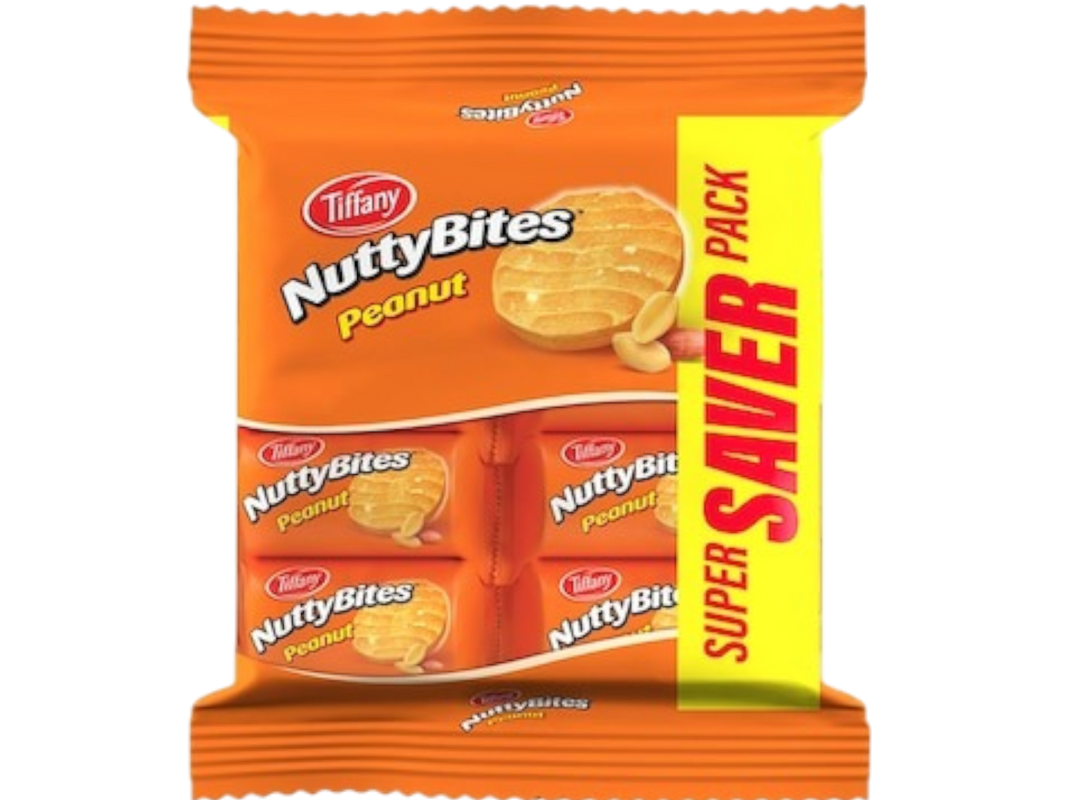 Tiffany Nutty Bites Peanut Biscuits, 8x72g