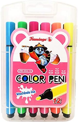 Flamingo Colour Pen, 12 Pieces