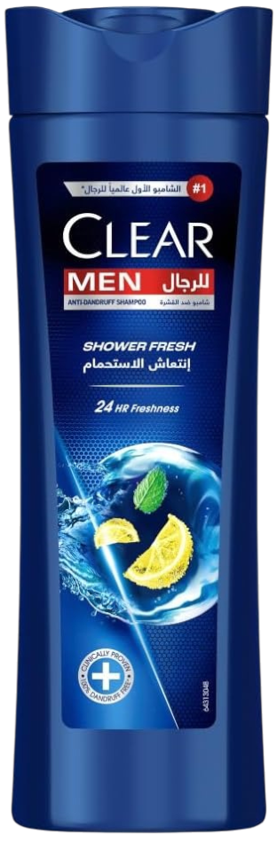 Clear Men Shower Fresh Anti-Dandruff Shampoo with Green Tea & Citrus Essence, 400ml