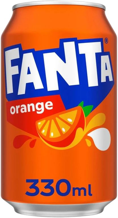Fanta Orange Soft Drink Can, 330ml