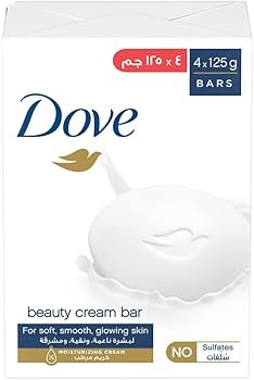 Dove Original Moisturising Soap Bar, 4x125g