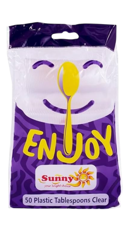 SUNNY PLASTIC TABLE SPOONS 50Pcs