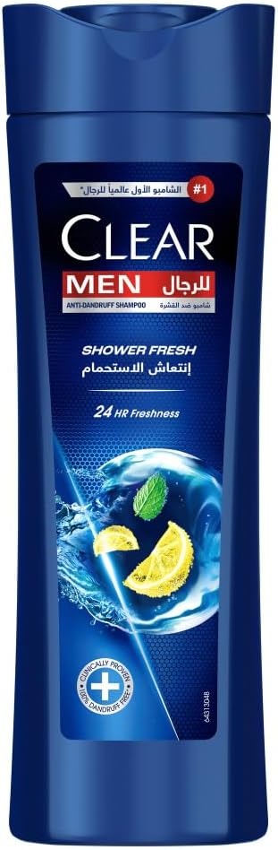 Clear Men Shower Fresh Anti-Dandruff Shampoo with Green Tea & Citrus Essence, 400ml
