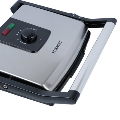 Sonashi Contact Grill Non Stick Grill Plate with Drip Tray