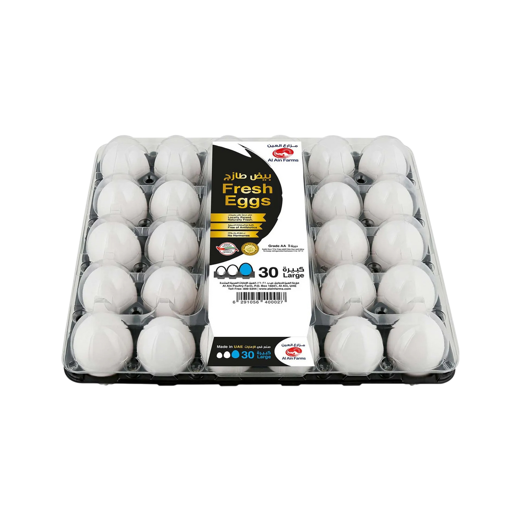 Al Ain White Eggs Large, 30 Pieces