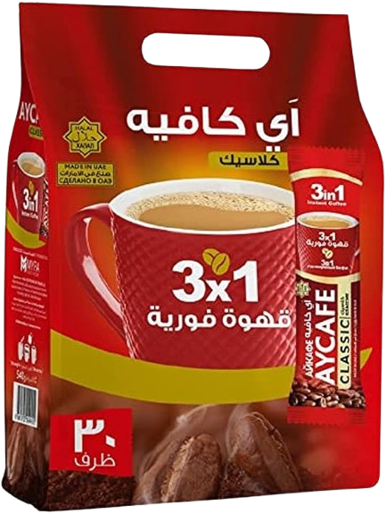 Aycafe Classic 3-in-1 Instant Coffee, 30 Sachets, 540g
