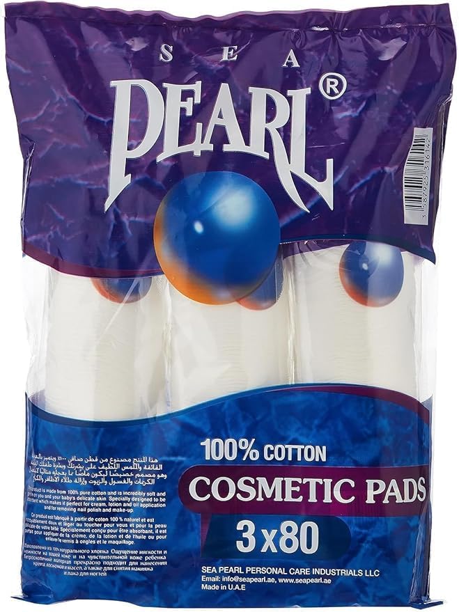 Sea Pearl Cosmetic Cotton  Pads 3x80   Pieces