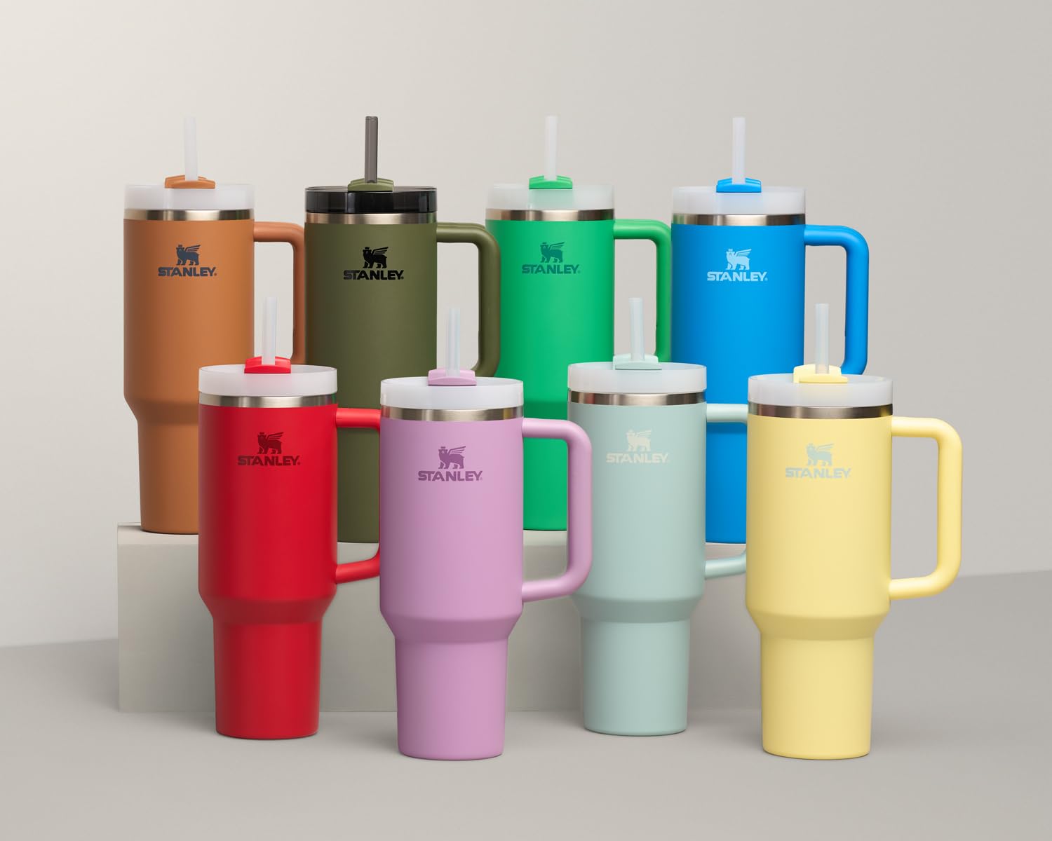 Stanley Quencher H2.0 Tumbler with Handle and Straw 30 oz | Flowstate 3-Position Lid | Cup Holder Compatible for Travel | Insulated Stainless Steel Cup | BPA-Free | Blue Spruce