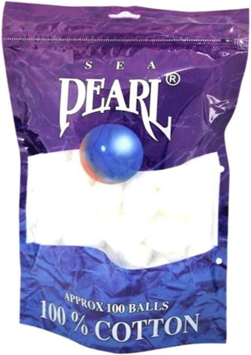 Sea Pearl Cotton Balls, 100 Balls