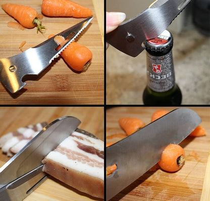 Vegetable Cutting Kitchen Scissor || Stainless Steel Detachable Multipurpose Kitchen Scissors || Scissors For Cutting Chicken, Poultry, Game, Bone, Meat (Multicolour) (Pack Of 1)