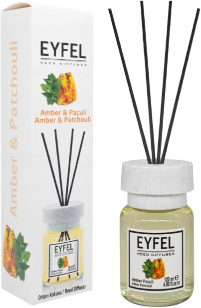 Eyfel Amber & Patchouli Reed Diffuser, 120ml
