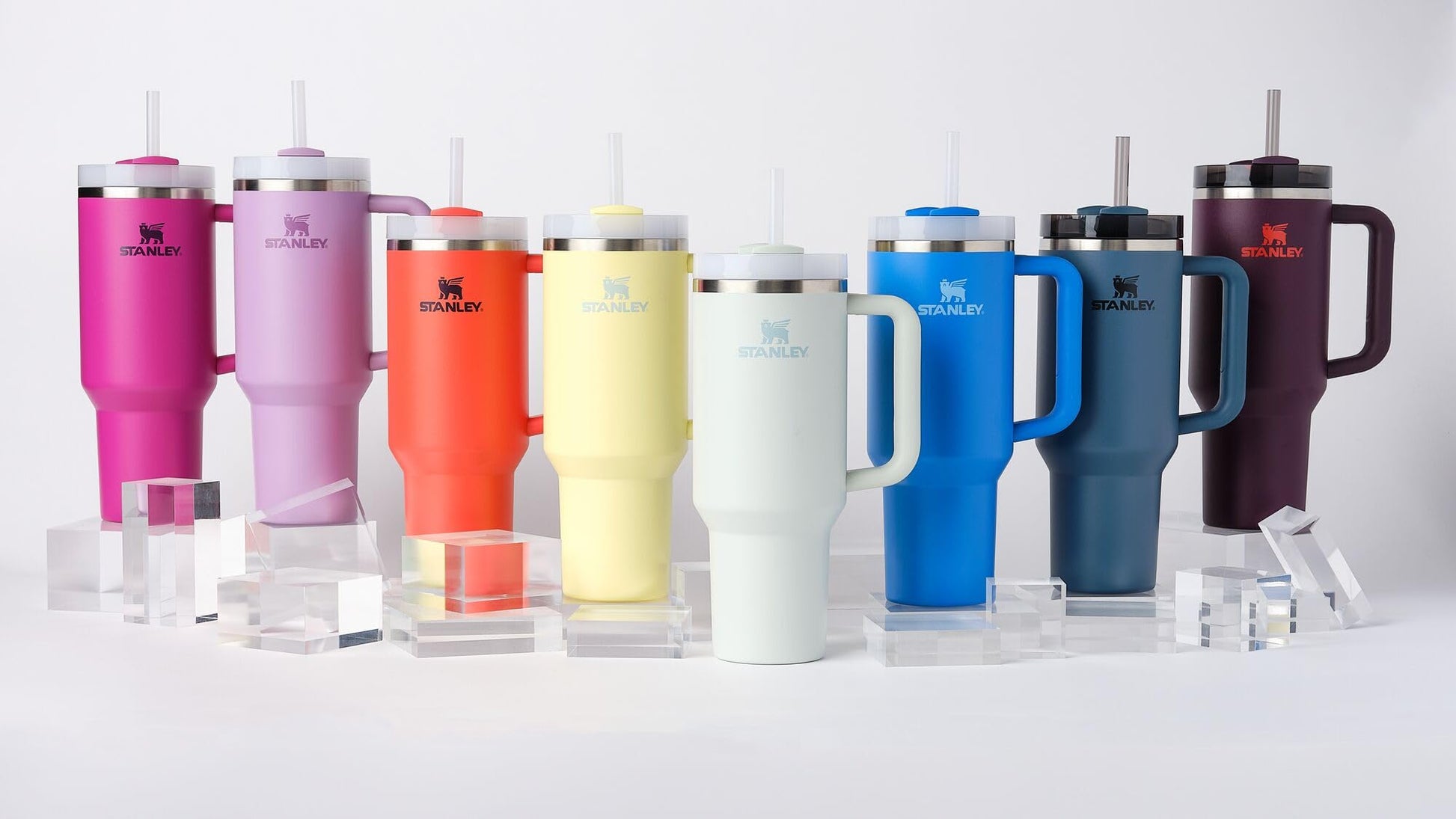 Stanley Quencher H2.0 Tumbler with Handle and Straw 30 oz | Flowstate 3-Position Lid | Cup Holder Compatible for Travel | Insulated Stainless Steel Cup | BPA-Free | Blue Spruce