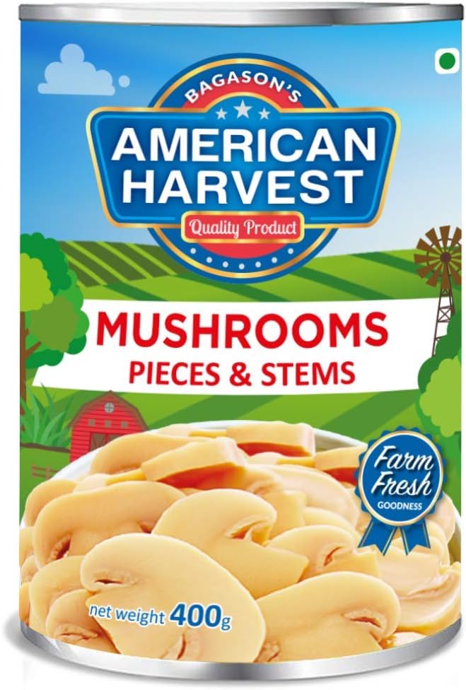 A/HARVEST MUSHROOM PIECES&STEMS 3X400GM