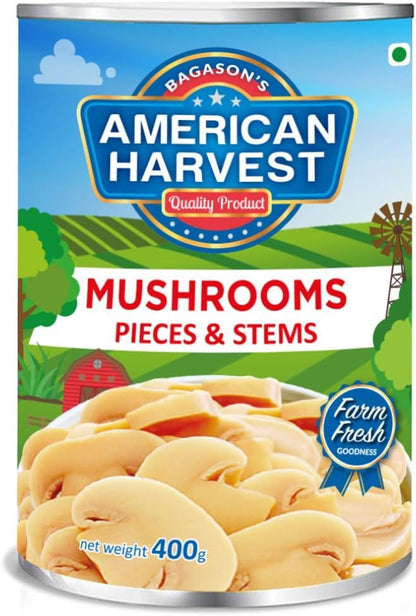 A/HARVEST MUSHROOM PIECES&STEMS 3X400GM