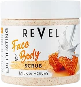 Revel Milk & Honey Face & Body Scrub, 475ml