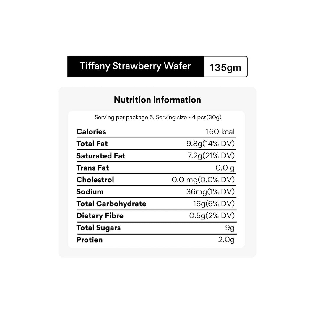 Tiffany Crunch N Cream Strawberry Flavoured Cream Wafers, 135g