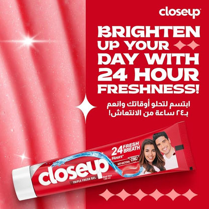 Closeup Triple Fresh Formula Red Hot Toothpaste, 4x75ml